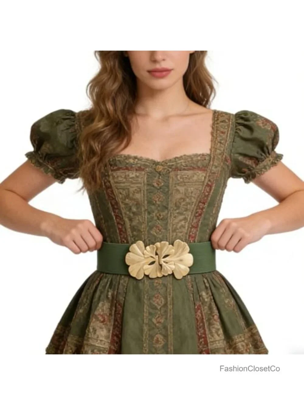 Wide Elastic Waist Belt Women Stretchy Vintage Dress Belt Adjustable
